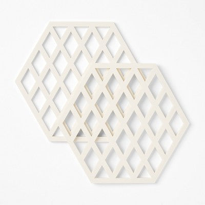 Silicone Trivet, Cream 5 set