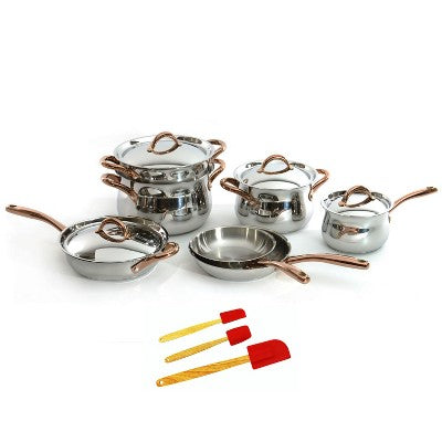 6-Piece Ceramic Nonstick Cookware Set with Lids (Recycled Cast Aluminum)