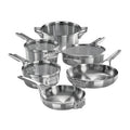 10-Piece 5-Ply Clad Stainless Steel Cookware Set (Induction Safe)