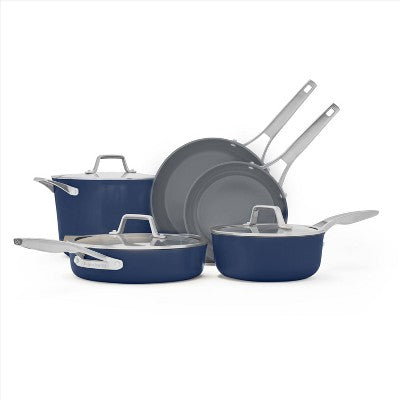 8-Piece Ceramic Nonstick Cookware Set, Midnight (Includes 5-Qt Dutch Oven)