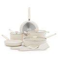 10-Piece Ceramic Nonstick Cookware Set, Cream