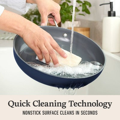 8-Piece Ceramic Nonstick Cookware Set, Midnight (Includes 5-Qt Dutch Oven)