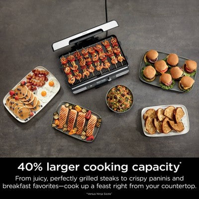 20\" Indoor Griddle & Grill with Temperature Control, Black