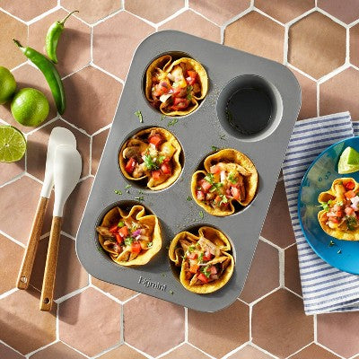 2-Piece Mini Spatula Set (Acacia Wood + Silicone), Cream