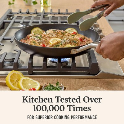 10-Piece Hard-Anodized Nonstick Cookware Set (Dishwasher-Safe)