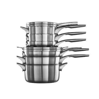 10-Piece 5-Ply Clad Stainless Steel Cookware Set (Induction Safe)