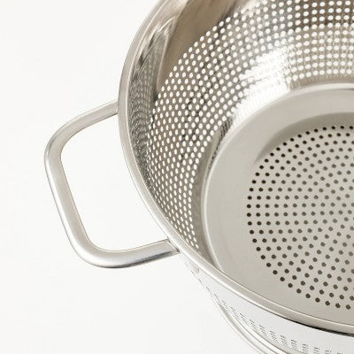3-Quart Stainless Steel Colander, Silver