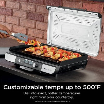 20\" Indoor Griddle & Grill with Temperature Control, Black