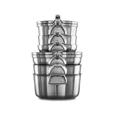 10-Piece 5-Ply Clad Stainless Steel Cookware Set (Induction Safe)