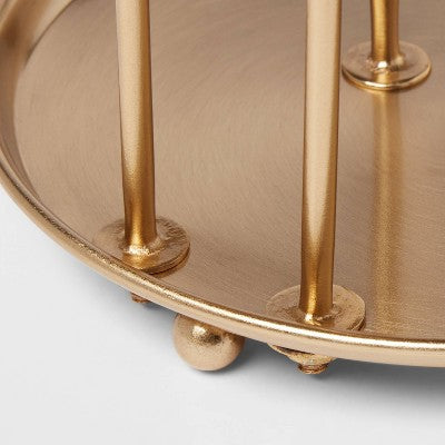 Metal Wire Paper Towel Holder, Gold (Freestanding)