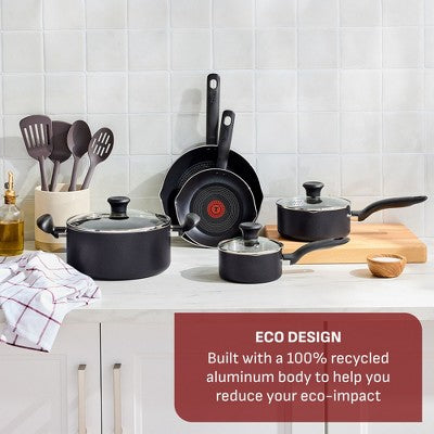 20-Piece Nonstick Cookware Set, Black