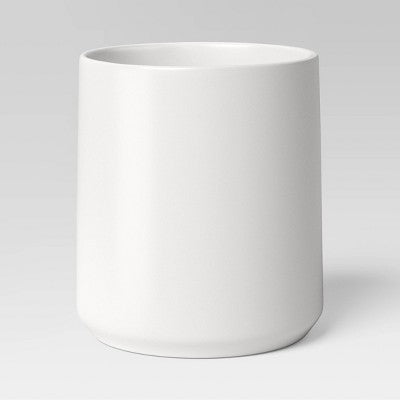 Stoneware Utensil Holder, White (6\")